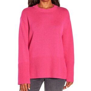 Gap Women's Crew Neck Sweater Pink Relaxed Fit Size Medium
